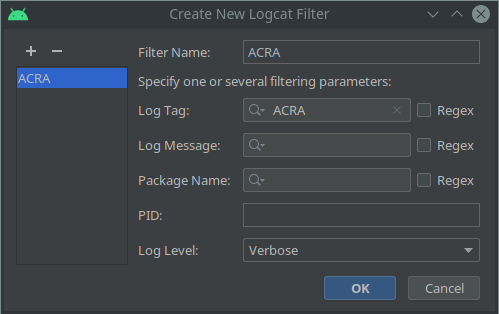 logcat filter