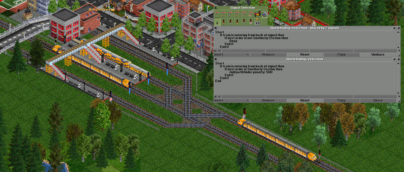 Routing restrictions example 1