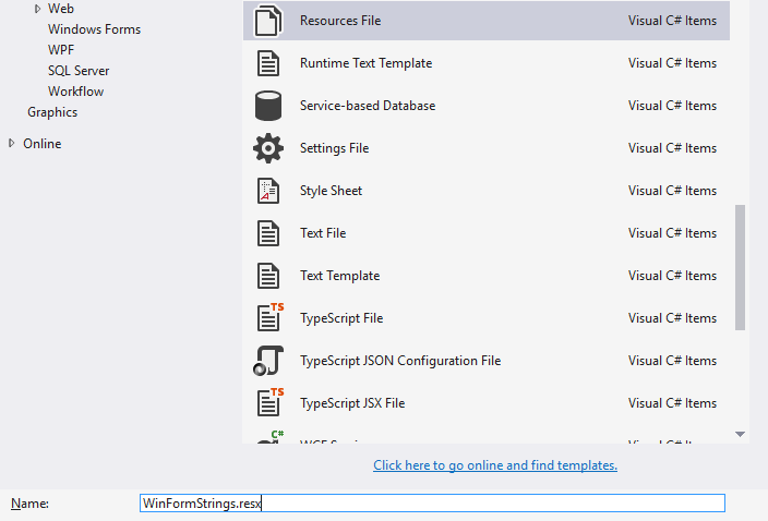 New Project resources