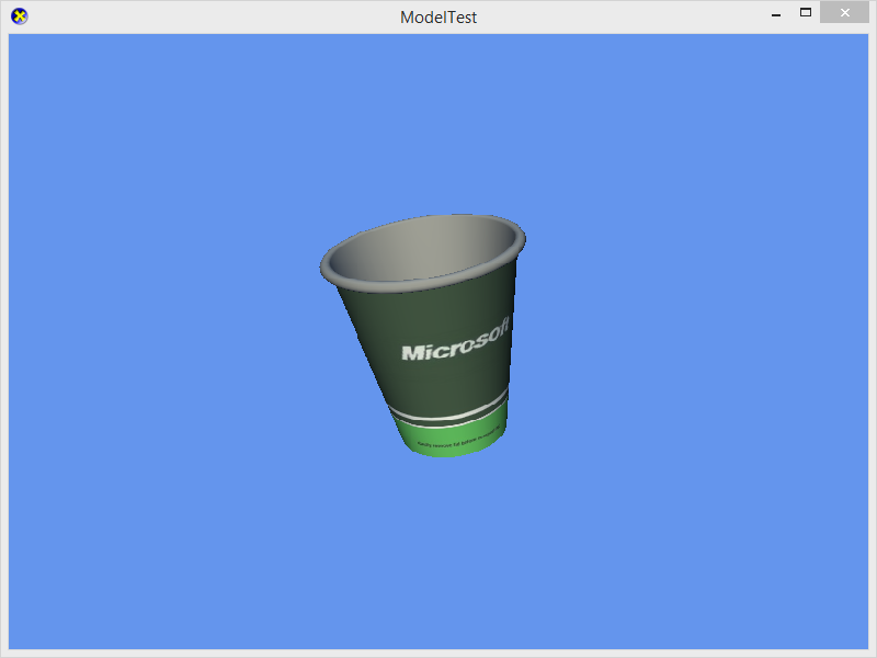 Screenshot of cup model