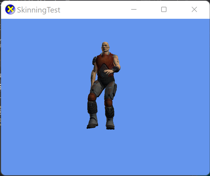 Screenshot of walking character