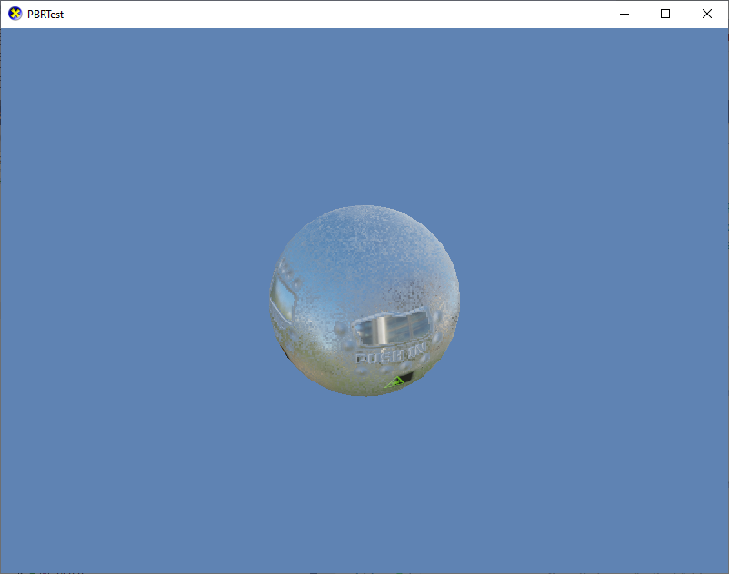 Screenshot of textured sphere