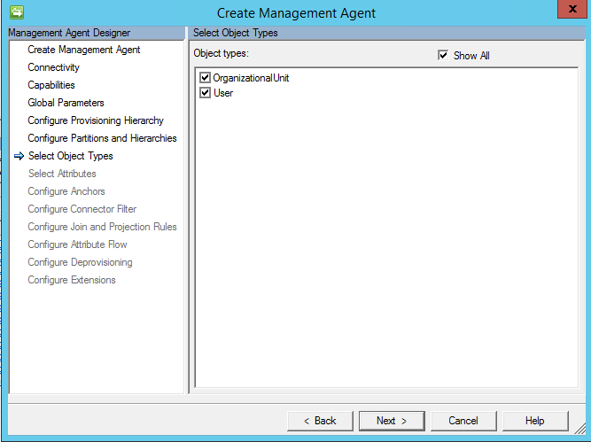 Lync Connector - Select Object Types