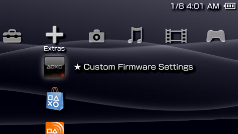 XMB Custom Firmware Settings EXTRAS