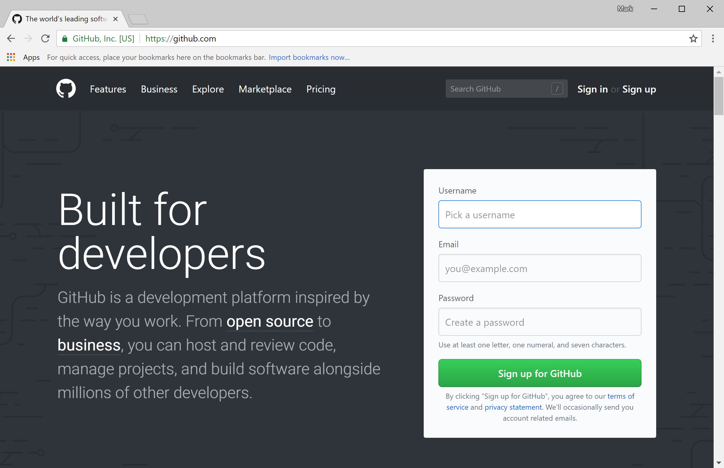 GitHub Homepage