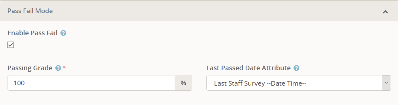 Staff Survey Pass Fail Mode