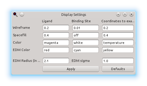 Display settings