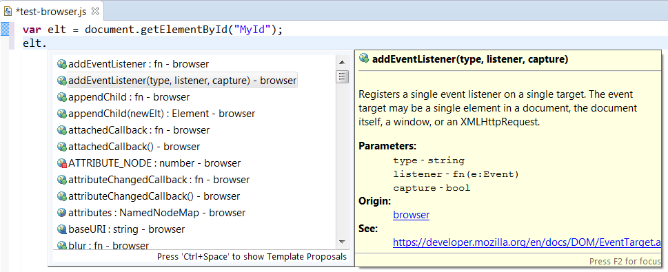 Browser AddEventListener Completion