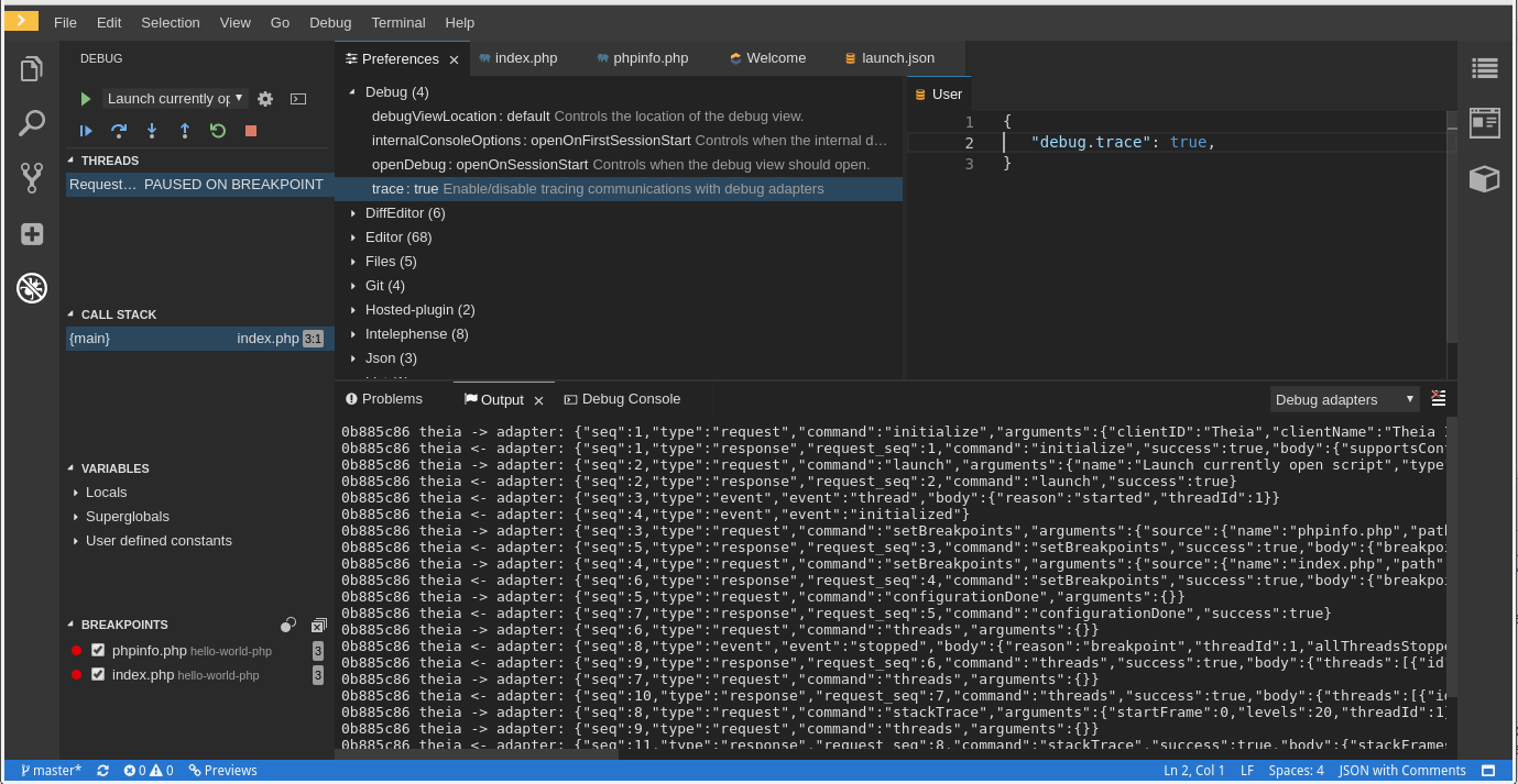 Log Debug Output