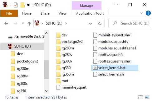 Win selector script