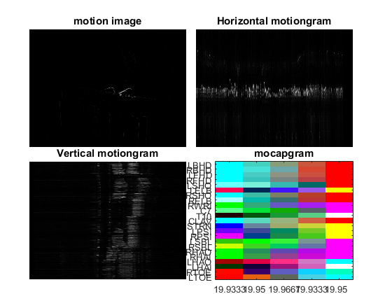 Figure 6: motiongram and mocap gram over time