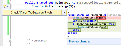 CheckDictionaryKeyValueCodeRefactoring