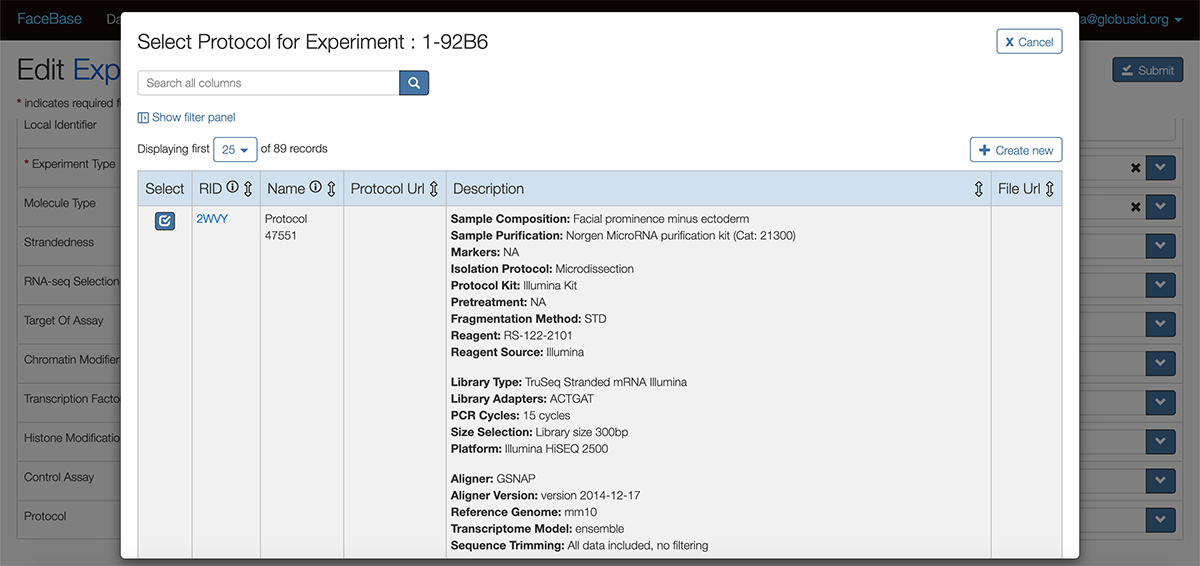 Link Experiment to Protocol