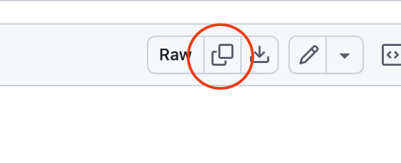 Navigate to the rounded.yaml file and choose Copy raw file.