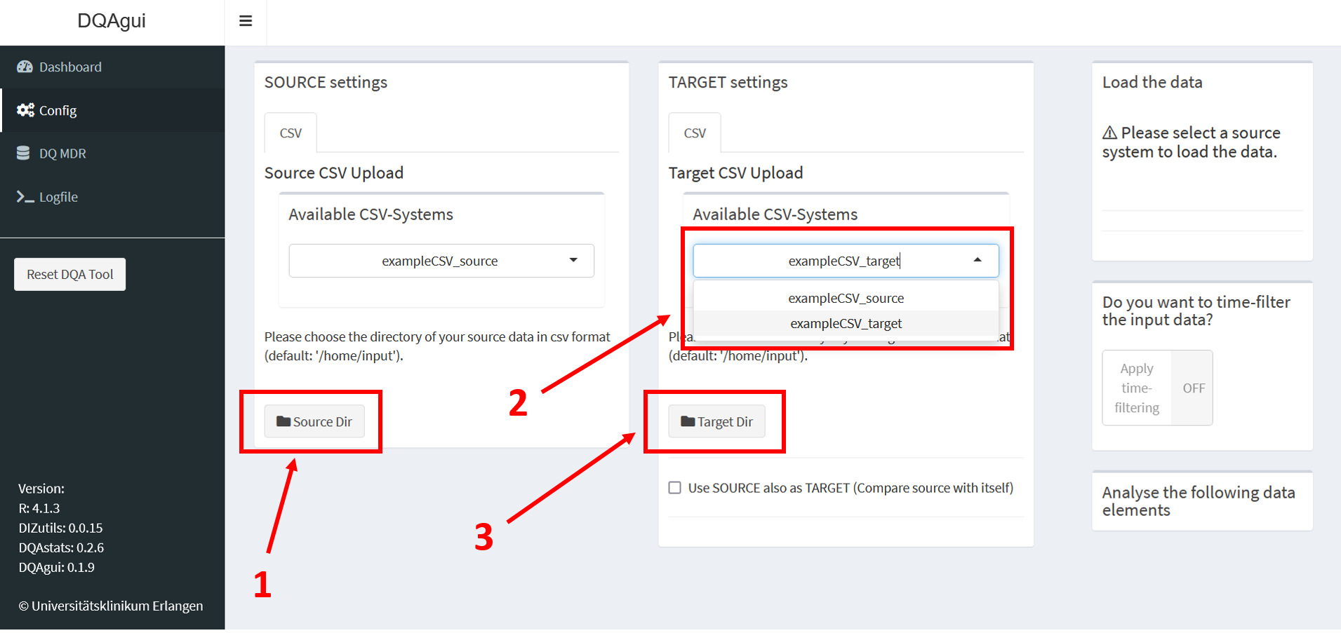 Load the MDR on the config tab