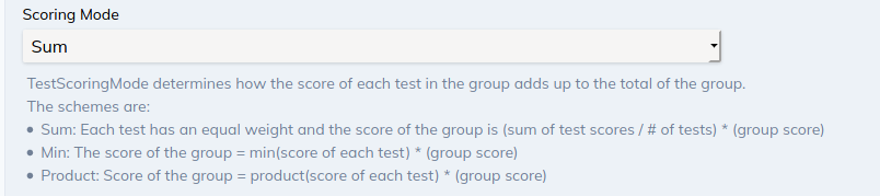 subtask scoring modes