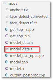 Find the file to modify the NPU model