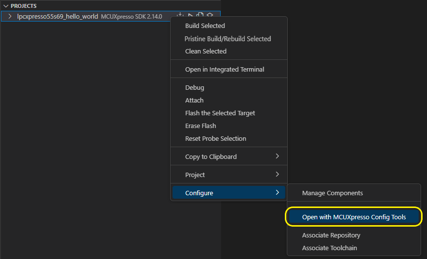 Open Project Configuration