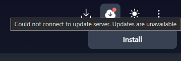 Update server unavailable