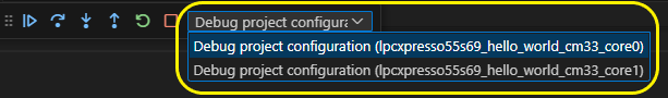 Multicore Debug Menu