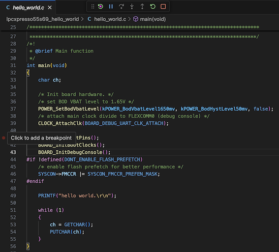 Setting Breakpoints