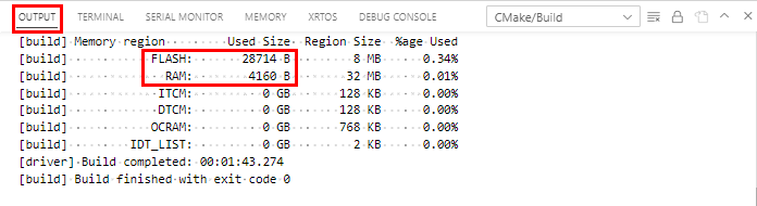 Blinky memory usage