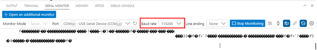 View Monitor Baud Rate