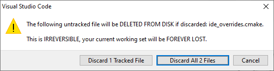 Discard all files