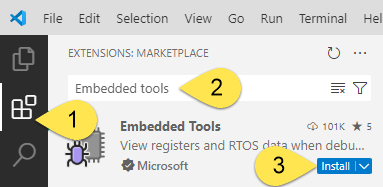 Embedded Tools extension