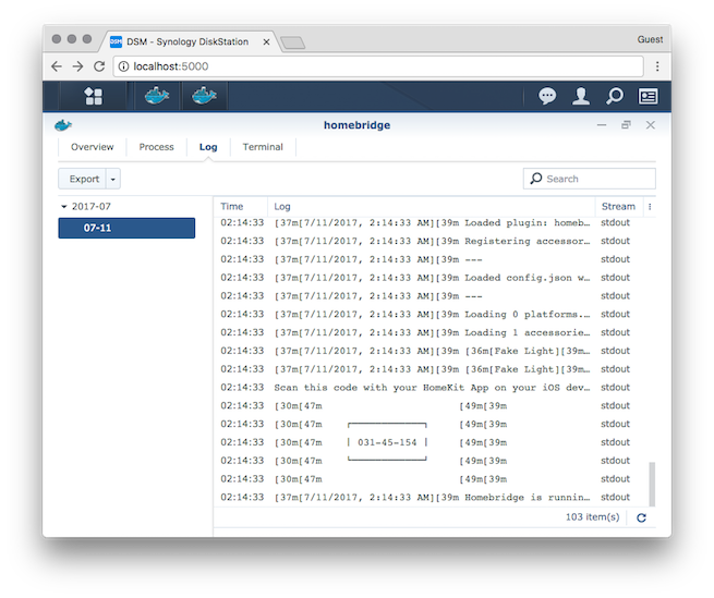 view logs