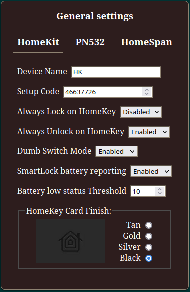 HomeKit Configuration