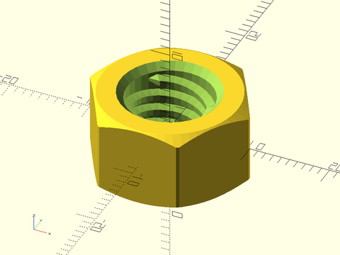 trapezoidal\_threaded\_nut() Example 4