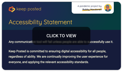 Thumbnail of Keep Posted's accessibility statement page