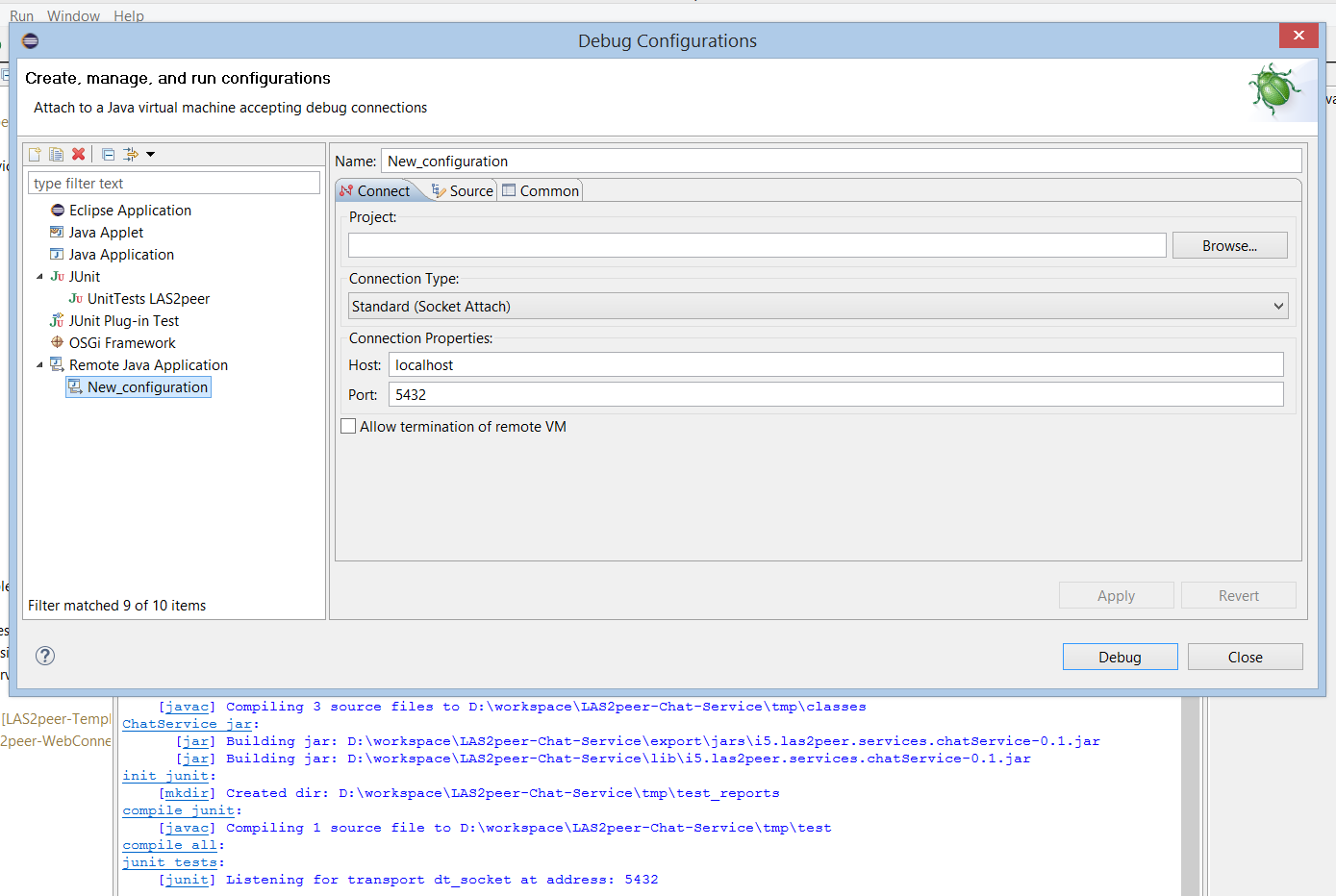 New Remote Java Configuration