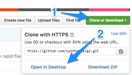 Clone in GitHub Desktop