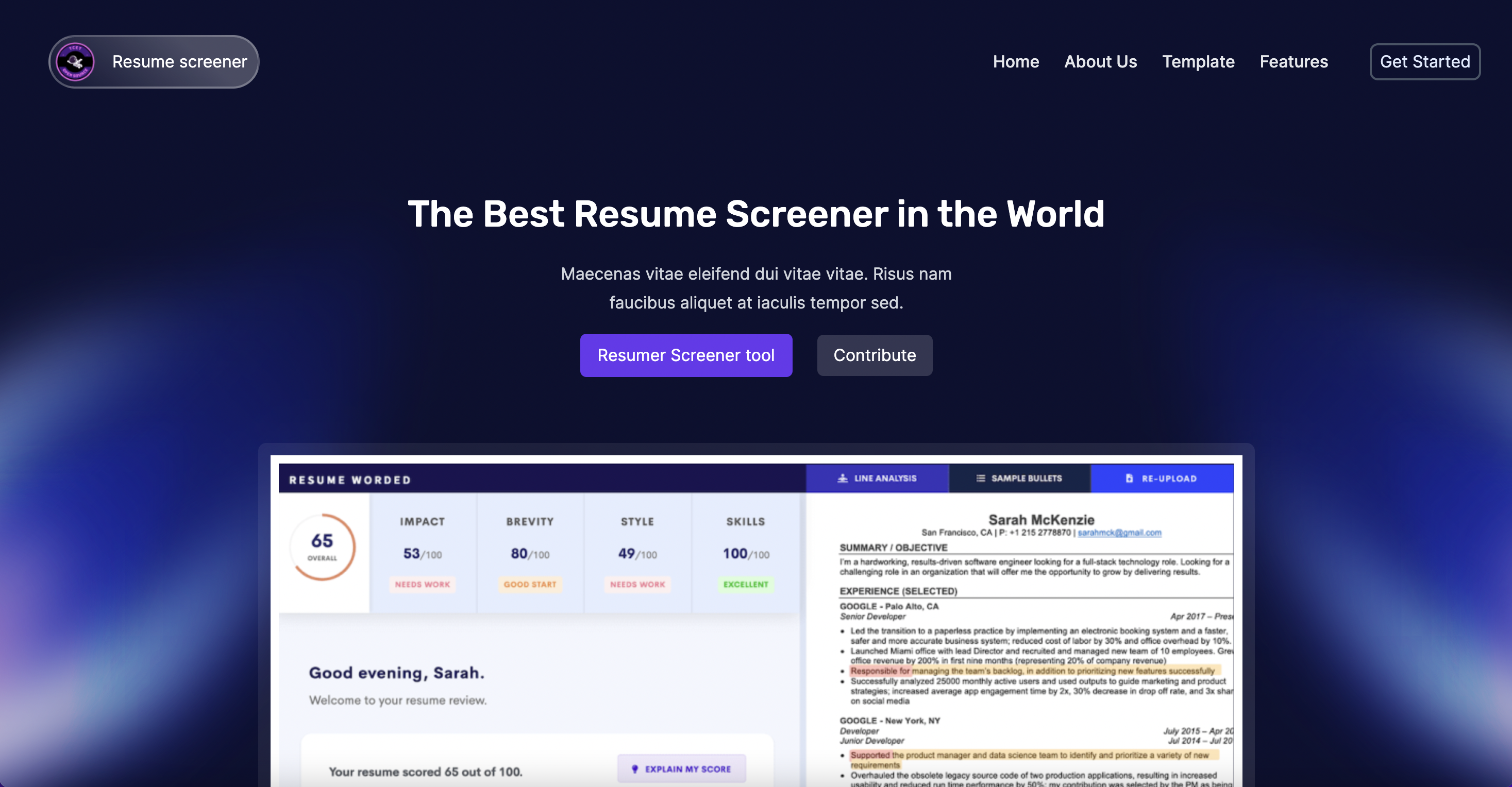 Resume Screener*